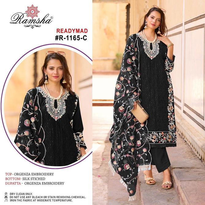 R 1165 Nx Ramsha Pakistani Readymade Suits Wholesale Market In Surat
